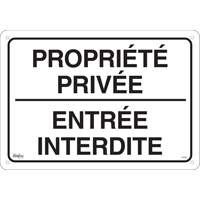 "Propriété privée" Sign, 14" x 20", Aluminum, French SHG605 | Par Equipment