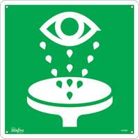 Eye Wash CSA Safety Sign, 12" x 12", Aluminum, Pictogram SHG609 | Par Equipment