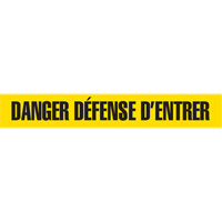 Ruban pour barricade, Français, 3" la x 1000' lo, 2 mils, Noir sur jaune SHG846 | Par Equipment
