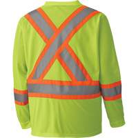 6985 Chandail de s&eacute;curit&eacute; &agrave; manches longues pour circulation en micromaille, Petit, Jaune lime haute visibilit&eacute; Par Equipment