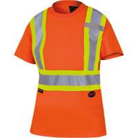 6948 T-shirt de s&eacute;curit&eacute; en il-de-perdrix pour femme, Polyester, T-petit, Orange haute visibilit&eacute; Par Equipment