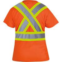 6948 T-shirt de s&eacute;curit&eacute; en il-de-perdrix pour femme, Polyester, T-petit, Orange haute visibilit&eacute; Par Equipment