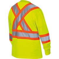 6969 Chandail de s&eacute;curit&eacute; &agrave; manches longues en il-de-perdrix pour femme, Polyester, T-petit, Jaune lime haute visibilit&eacute; Par Equipment