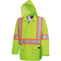 5628 Manteau de s&eacute;curit&eacute; imperm&eacute;able The Rock, Polyester/Polyur&eacute;thane, Jaune lime haute visibilit&eacute;, Petit Par Equipment