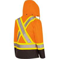 5020BBW Manteau 7 en 1 imperm&eacute;able pour femmes avec capuchon, Polyester/Polyur&eacute;thane, Orange haute visibilit&eacute;, T-petit Par Equipment