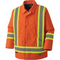Quilted Duck Safety Parka, High Visibility Orange, Small, CSA Z96 Class 2 - Level 2 SHH847 | Par Equipment