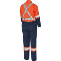 5514BBT Combinaison de s&eacute;curit&eacute; 2 tons avec fermeture &agrave; glissi&egrave;re, 40 (grand taille), Orange haute visibilit&eacute;/Bleu marin Par Equipment