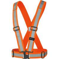 5-Pack High-Visibility Safety Sashes, High Visibility Orange, Silver Reflective Colour, One Size SHI031 | Par Equipment