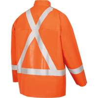 5990J Super Heavy-Duty FR/Arc Resistant Safety Rain Jacket, Small, High Visibility Orange, 11 cal/cm² Par Equipment