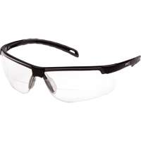 Lunettes de lecture H2MAX avec monture noire, Antibu&eacute;e, Transparent, Dioptrie 2,0 Par Equipment