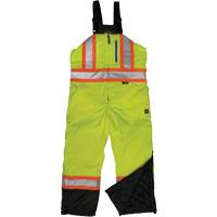 Ripstop Insulated Safety Bib Overall, Polyester, X-Small, High Visibility Lime-Yellow Par Equipment