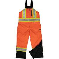 Ripstop Insulated Safety Bib Overall, Polyester, X-Small, High Visibility Orange Par Equipment
