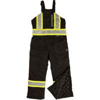 Ripstop Insulated Safety Bib Overall, Polyester, X-Small, Black Par Equipment