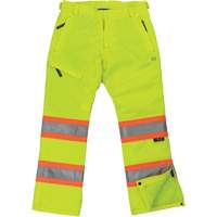 Womens Insulated Flex Safety Pant, Polyester, X-Small, High Visibility Lime-Yellow Par Equipment