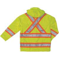 Manteau de s&eacute;curit&eacute; imperm&eacute;able en tissu ind&eacute;chirable Ripstop, Polyester, T-petit, Jaune lime haute visibilit&eacute; Par Equipment