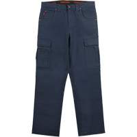 Pantalon de travail WP100, Coton/Spandex, Bleu marine, Taille 0, Entrejambe 30 SHJ118 | Par Equipment