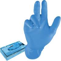 Gants jetables, 3T-Grand, Nitrile, 8 mils, Sans poudre, Bleu Par Equipment
