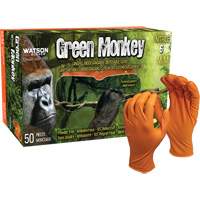 Green Monkey™ Disposable Gloves, Small, Nitrile, 6-mil, Powder-Free, Orange SHJ869 | Par Equipment