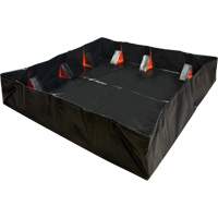 IBX Wall Pop-Up Berm, 1077 US gal. Capacity, 12' W x 12' L x 12" H, Snap-Up Bracket Par Equipment