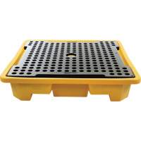 4-Drum Spill Pallet, 66 US gal. Spill Capacity, 57.5" x 57.5" x 12" Par Equipment