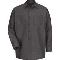 Long Sleeve Industrical Work Shirt, Men's, Medium, Charcoal Par Equipment