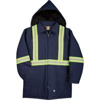 Premium Duck Parka with Reflective Material, Navy Blue, Small Par Equipment