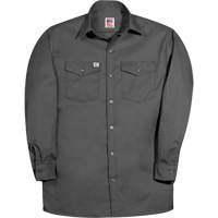 Premium Long-Sleeve Work Shirt, Men's, Small, Charcoal Par Equipment