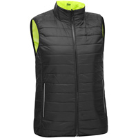 Bisley&reg; X-Back Women's Contoured Reversible Puffer Vest, High Visibility Lime-Yellow, Small, Polyester Par Equipment