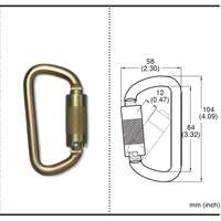 CP-03015-2 Zinc Plated Carabiner with 3/4" Gate Opening, Steel Par Equipment
