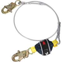 Cable Shock-Absorbing Lanyard, 6', Snap Hook Center, Snap Hook Leg Ends, Galvanized Steel Par Equipment