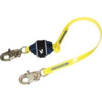 Coated Web Shock-Absorbing Lanyard, 4', Snap Hook Center, Snap Hook Leg Ends Par Equipment
