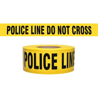 "Police Line Do Not Cross" Contractor-Grade Barricade Tape, English, 3" W x 1000' L, 2 mils, Black on Yellow Par Equipment