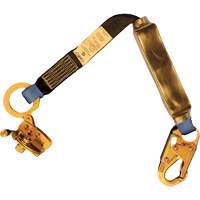 Trailing Rope Grab with Attached Shock Pack Lanyard, 2', Snap Hook Center, Snap Hook Leg Ends, Polyester Par Equipment