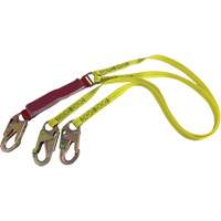 External Energy Absorber Lanyard with 3/4" Hooks, 6', Snap Hook Center, Snap Hook Leg Ends, Polyester Par Equipment
