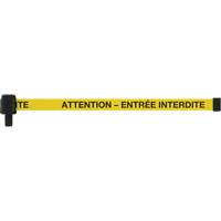 PLUS Banner, Attention - Entr&eacute;e Interdite, 15', Black and Yellow Tape Par Equipment