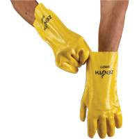 Rough-Finish Chemical-Resistant Gloves, Size 9, 12" L, PVC, Interlock Inner Lining, 47-mil Par Equipment