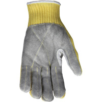 Gants de travail r&eacute;sistant &agrave; la coupe CutPro avec paume en cuir fendu, Taille Petit, Calibre 7, Enveloppe en Kevlar, ASTM ANSI niveau A3 Par Equipment