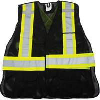 CSA Compliant Surveyor Vest, Black, Medium, Polyester Par Equipment