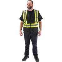 CSA Compliant Surveyor Vest, Black, Medium, Polyester Par Equipment