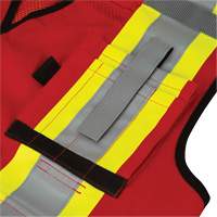 6678 High-Visibility Antimicrobial Mesh-Back Surveyor Vest, Red, Small, Polyester Par Equipment
