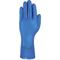 Gants r&eacute;sistants aux produits chimiques bleus pour usage moyen AlphaTec 37-501, Taille 7, 13" lo, Nitrile, 16,5-mil Par Equipment
