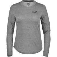 T-shirt hybride &agrave; manches longues FREEFLEX, Femmes, T-petit, Gris Par Equipment