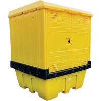 Hard Cover IBC Spill Pallet, 70" L x 70" W x 90" H, 1135 lbs. Load Capacity Par Equipment