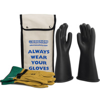 Class 1 Rubber Electrical Glove Kit, 8, 14" L, 37 cal/cm², NFPA 70E Par Equipment