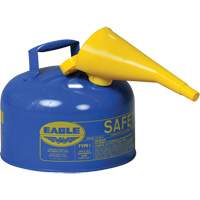Safety Can for Kerosene with Funnel, Type I, Galvanized Steel, 2.5 US gal., Blue, FM Approved/UL/ULC Listed Par Equipment