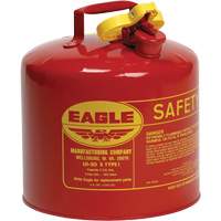 Safety Can for Flammables, Type I, Galvanized Steel, 5 US gal., Red, FM Approved/UL/ULC Listed Par Equipment