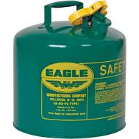 Safety Can for Combustibles, Type I, Galvanized Steel, 5 US gal., Green, FM Approved/UL/ULC Listed Par Equipment