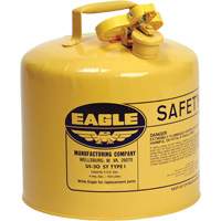 Safety Can for Diesel, Type I, Galvanized Steel, 5 US gal., Yellow, FM Approved/UL/ULC Listed Par Equipment