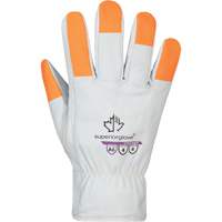 Gants haute visibilit&eacute; r&eacute;sistants &agrave; la coupe Endura Pro, Taille Petit, Enveloppe en Cuir de vache, ASTM ANSI niveau A6 Par Equipment