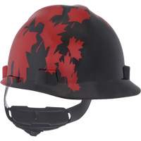 Specialty V-Gard&reg; Hard Hat, Ratchet Suspension, Black/Red Par Equipment